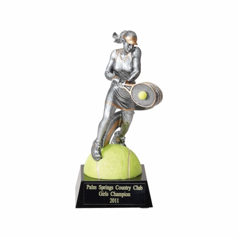 TENNIS FEMALE FIGURE TROPHY - NO PLATE