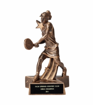 TENNIS FEMALE RESIN TROPHY - NO PLATE