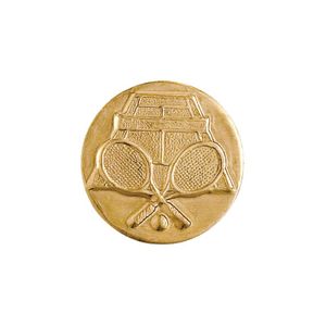 1-Inch in Diameter Round Metal Tennis Medallion Insert in Multiple Colors
