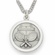 3/4 Inch Tennis Themed St. Christopher Medal in Sterling Silver