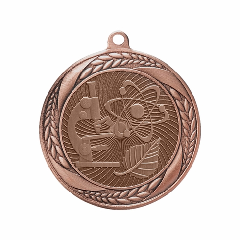 TEST ITEM - DO NOT ORDER!!! - 2-1/4 Inch Science Themed Medal in Antique Gold, Silver, or Bronze with Insert