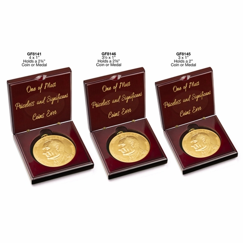 TEST ITEM - DO NOT ORDER!!! - 3 X 1 INCH ROSEWOOD PIANO FINISH COIN\MEDAL BOX