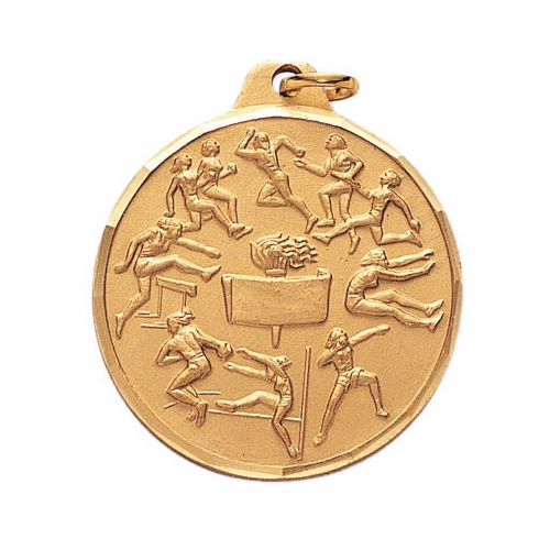 1-1/2 Inch Die-Struck Womens Track Event Medal in Gold, Silver, or Bronze