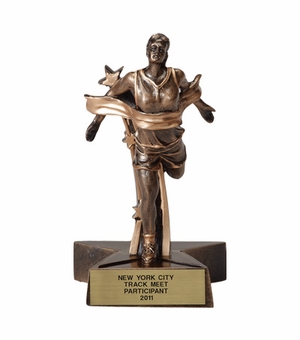 TRACK, FEMALE, 7 INCH FIGURE TROPHY