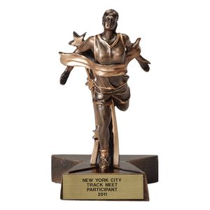 TRACK, FEMALE, 7 INCH FIGURE TROPHY