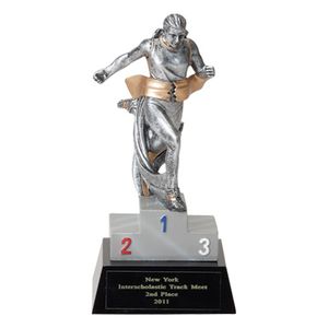TRACK, FEMALE, 7 INCH FIGURE TROPHY