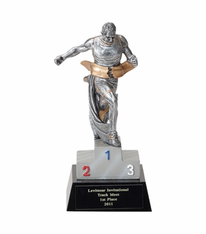 TRACK, MALE, 7 INCH FIGURE TROPHY