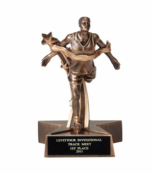 TRACK, MALE, 7 INCH FIGURE TROPHY