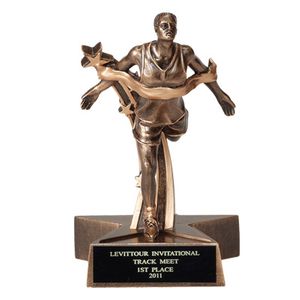 TRACK, MALE, 7 INCH FIGURE TROPHY