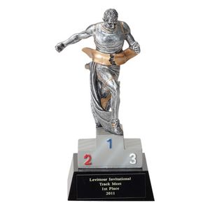 TRACK, MALE, 7 INCH FIGURE TROPHY