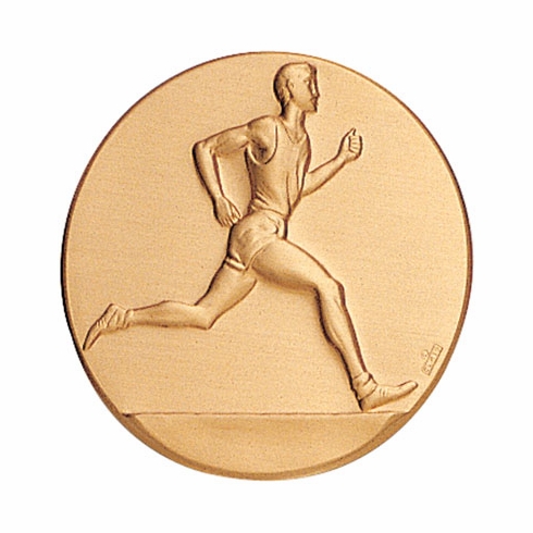 2-Inch in Diameter Round Metal Mens Track Themed Stamped Insert in Multiple Colors