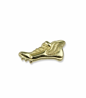TRACK SHOE CHENILLE PIN GOLD