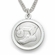 3/4 Inch Track Themed St. Christopher Sports Medal in Sterling Silver