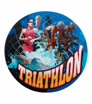 2 Inch in Diameter Round Triathlon Mylar Insert