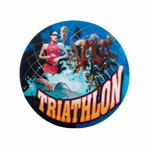 2 Inch in Diameter Round Triathlon Mylar Insert