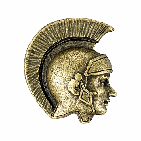 Trojan\Spartan Mascot Antique Brass Pin