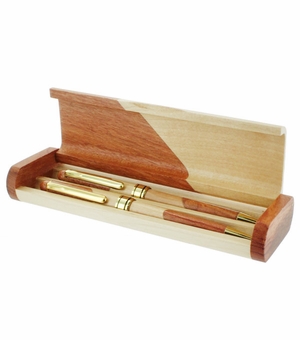 TWO-TONE BOXED PEN AND PENCIL SET