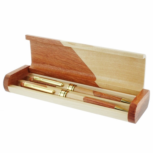 TWO-TONE BOXED PEN AND PENCIL SET