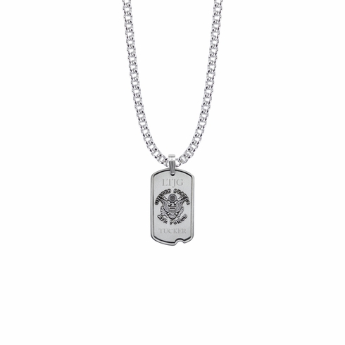 U.S. AIR FORCE STERLING SILVER DOG TAG 