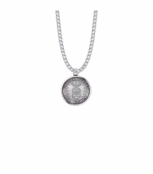 U.S. AIR FORCE STERLING SILVER MILITARY MEDAL, 3/4 INCH