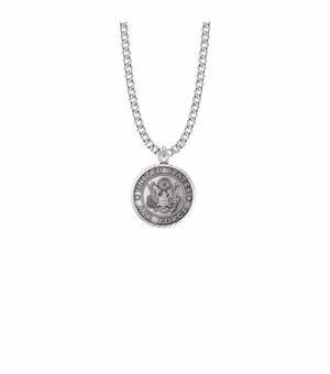 U.S. AIR FORCE STERLING SILVER MILITARY MEDAL, 3/4 INCH, CROSS BACK 