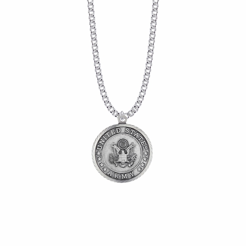 U.S. ARMY SYMBOL STERLING SILVER MILITARY MEDAL, 1 INCH