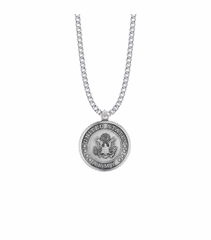 U.S. ARMY SYMBOL STERLING SILVER MILITARY MEDAL, 1 INCH