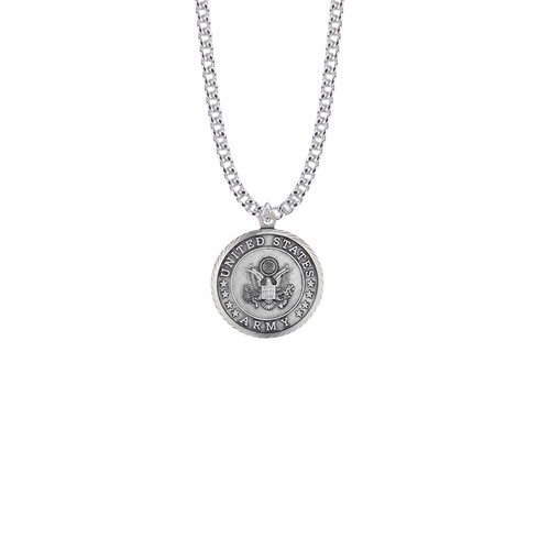 U.S. ARMY SYMBOL STERLING SILVER MILITARY MEDAL, 3/4 INCH