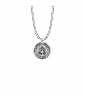 U.S. ARMY SYMBOL STERLING SILVER MILITARY MEDAL, 3/4 INCH
