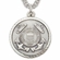 U.S. COAST GUARD STERLING SILVER MILITARY MEDAL,1 INCH, CROSS BACK