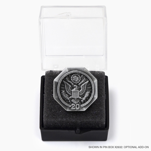 U.S. FEDERAL YEARS OF SERVICE SILVER PIN - 20 YEARS