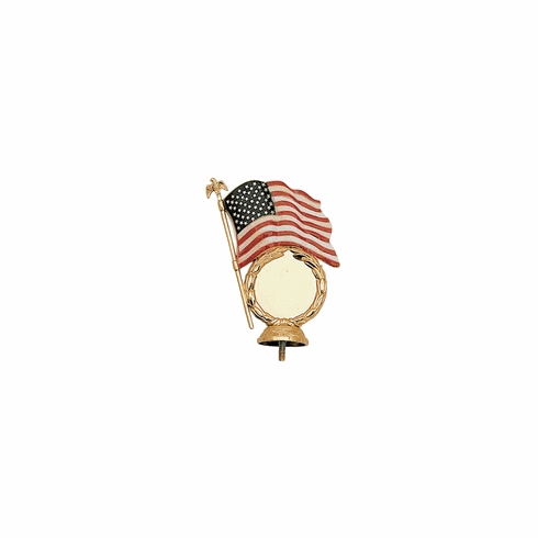 U.S. FLAG PLASTIC RISER HOLDS 2 INCH MEDALLION