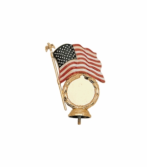 U.S. FLAG PLASTIC RISER HOLDS 2 INCH MEDALLION