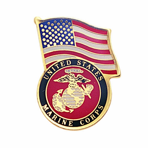 U.S.MARINE AMERICAN FLAG PIN