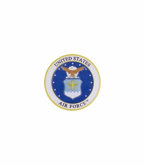 7/8-Inch in Diameter Round Metal United States Air Force Medallion Insert with Enameled Finish