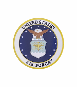 2 Inch in Diameter Round Metal Litho-Print US Air Force Medallion Insert