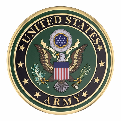 2 Inch in Diameter Round Metal Litho-Print US Army Medallion Insert