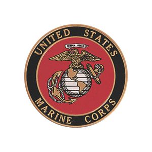 2 Inch in Diameter Round Metal Litho-Print US Marine Corps Medallion Insert