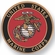 4-Inch in Diameter Embossed United States Marine Corps Round Metal Medallion Peel-and-Stick Insert