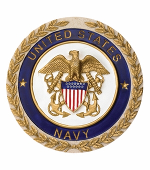 UNITED STATES NAVY SHIELD EMBLEM, PLAQUE MOUNT