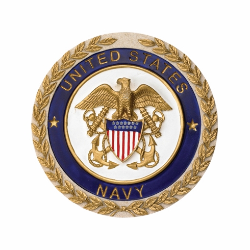 UNITED STATES NAVY SHIELD EMBLEM, PLAQUE MOUNT