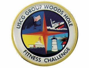 USCG GROUP WOODS HOLE FITNESS CHALLENGE PIN