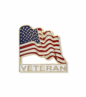 VETERAN AMERICAN FLAG PIN