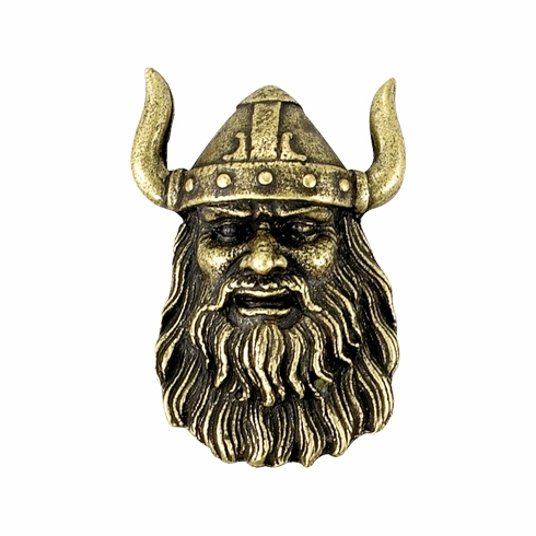1-3/8 Inch in Height Viking Mascot Pin in Antique Brass