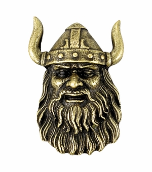 1-3/8 Inch in Height Viking Mascot Pin in Antique Brass