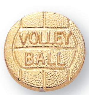 VOLLEYBALL CHENILLE PIN GOLD