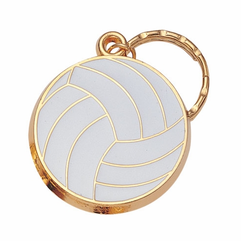 VOLLEYBALL ENAMELED KEYRING, BAGGED