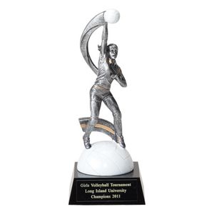 VOLLEYBALL, FEMALE, 8 INCH FIGURE TROPHY
