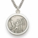 3/4 Inch Womens Volleyball Themed St. Christopher Medal in Sterling Silver