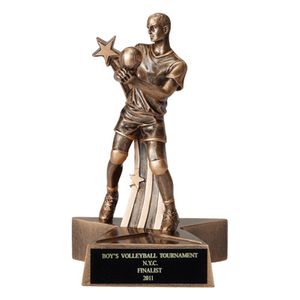 VOLLEYBALL, MALE, 6 1/4 INCH FIGURE TROPHY